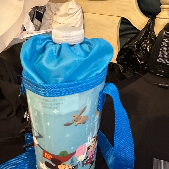 Disney Blue Character Water Bottle with Strap - Picture 3 of 5